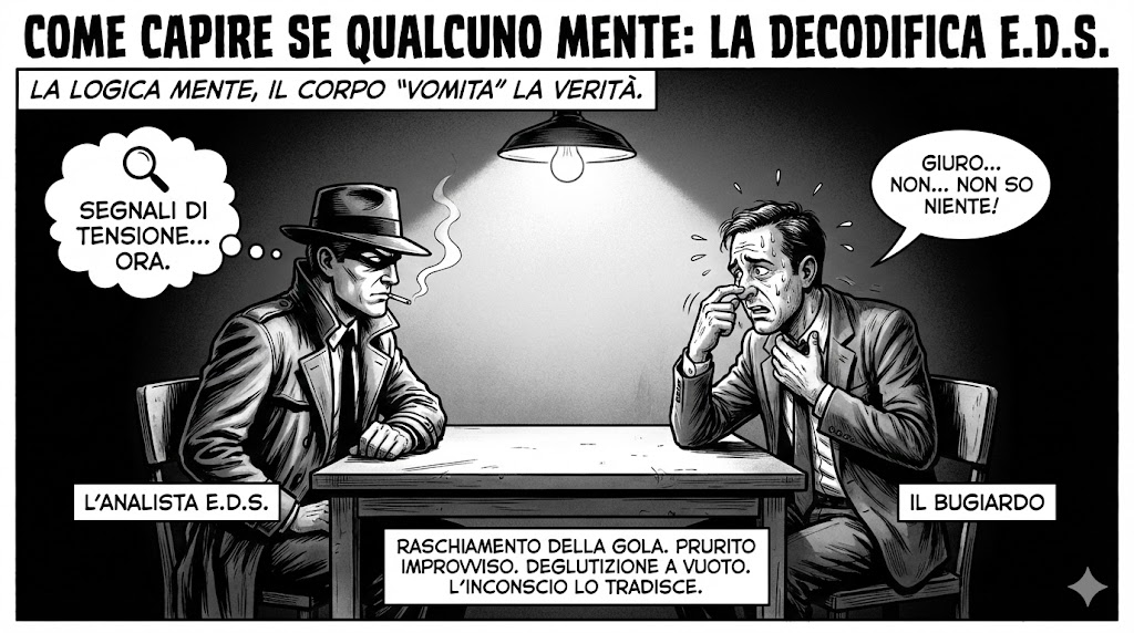 Pietro Sangiorgio analisi linguaggio del corpo per capire se qualcuno mente